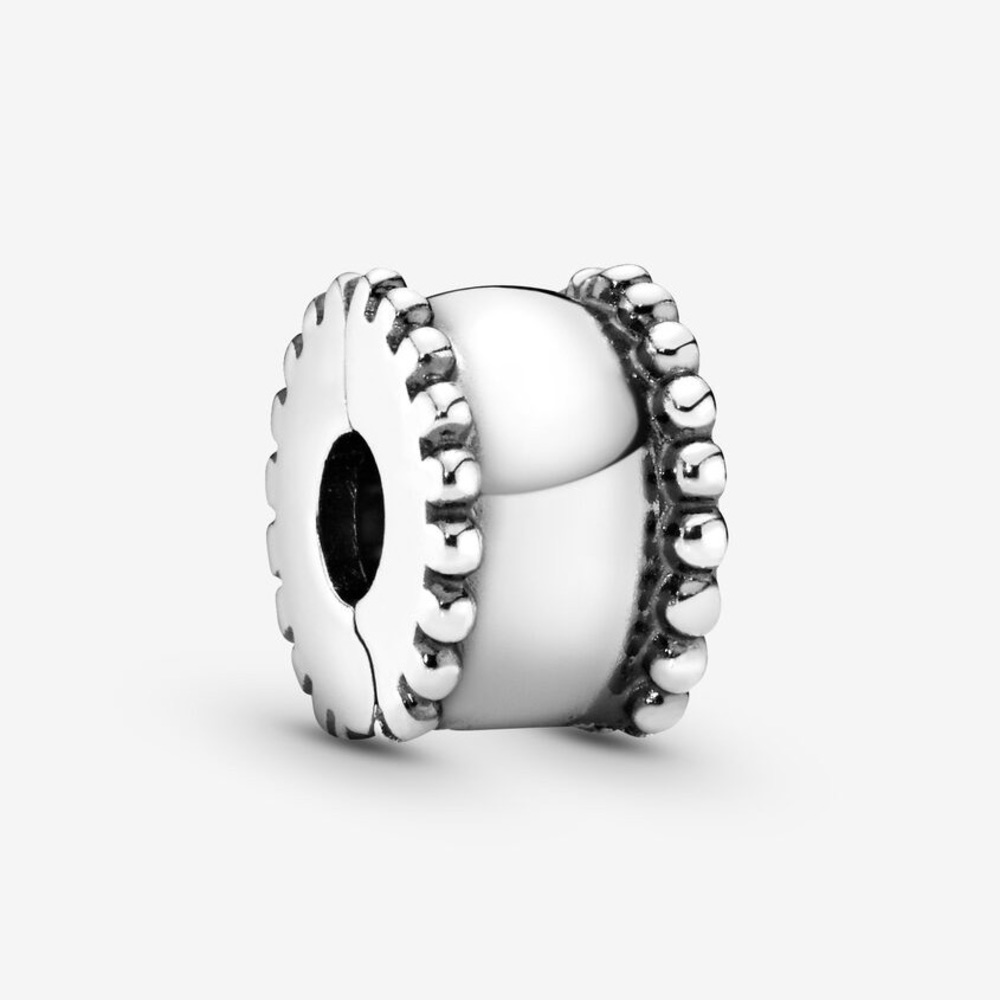 2 PANDORA sterling silver clip charms